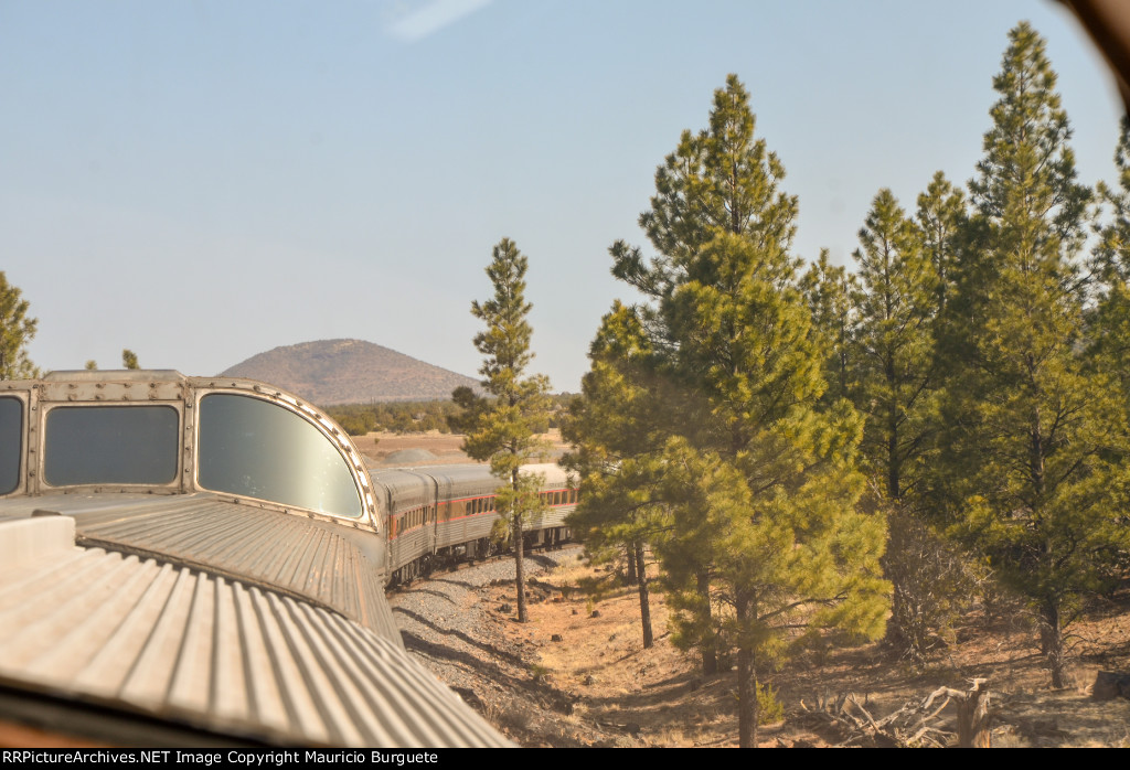 Grand Canyon Railway traveling to the Canyon